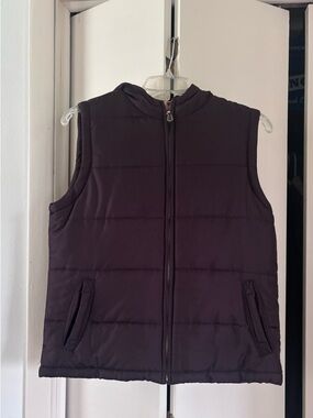 George Hooded Puffer Vest - Chocolate Brown
